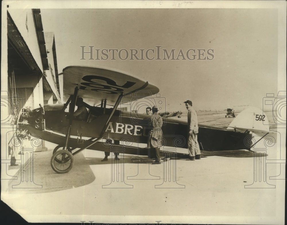 1929 Press Photo New Abreu Detachable Smooth Glide Plane Tested in California- Historic Images