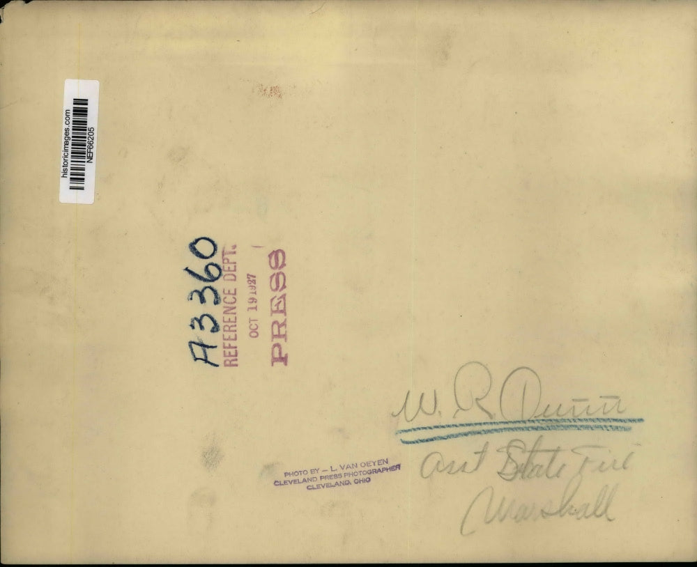 1927 Press Photo W.R. Dunn Assistant State Fire Marshall - nef66205