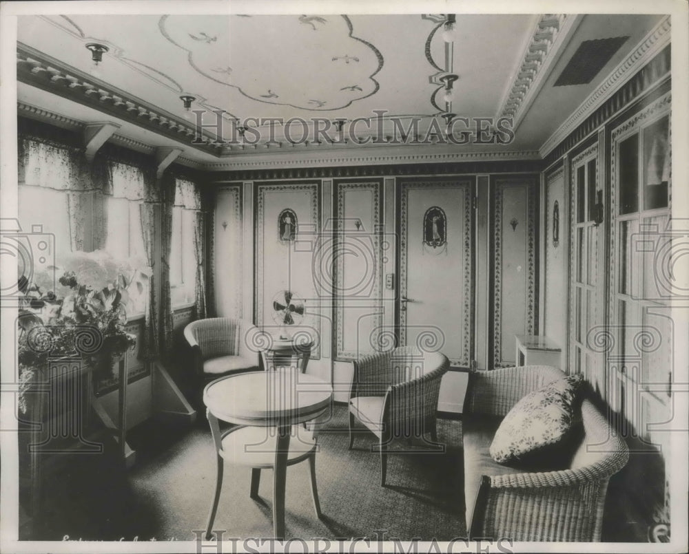 1939 Press Photo Veranda of the Royal Suit aboard Liner Empress of Australia- Historic Images