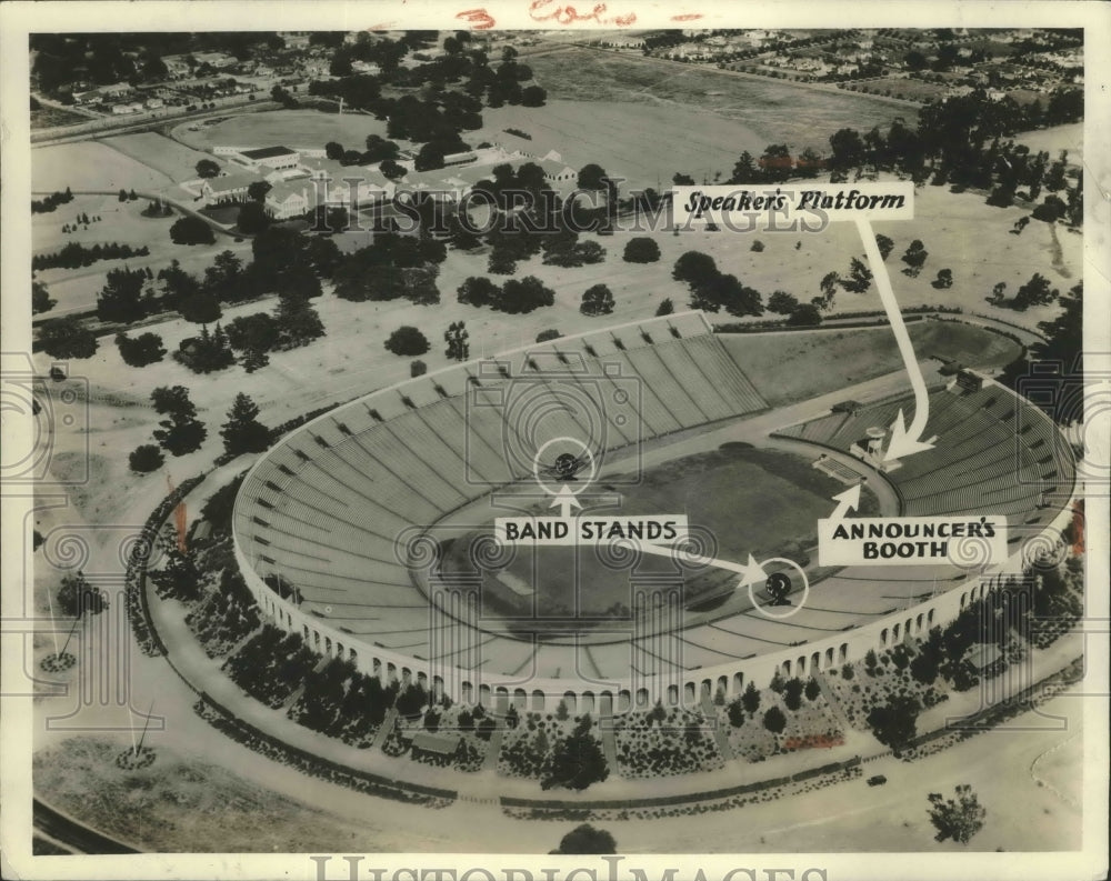 1928 Press Photo How Microphones Will Cover Hoover Notification Ceremonies