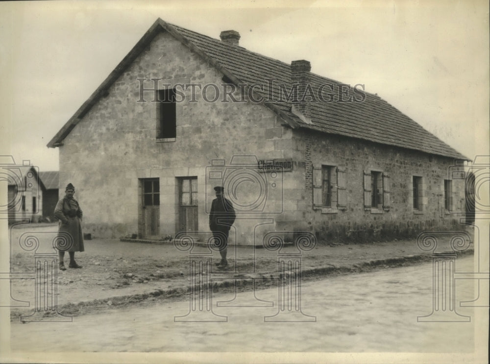 1920 Press Photo New home being stand throughout the devastated area of France- Historic Images