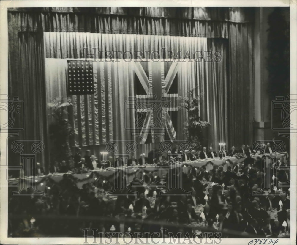 1941 Press Photo General View at the Pilgrim's Dinner at Waldorf-Astoria Hotel