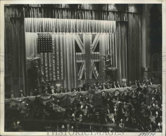1941 Press Photo General View at the Pilgrim's Dinner at Waldorf-Astoria Hotel