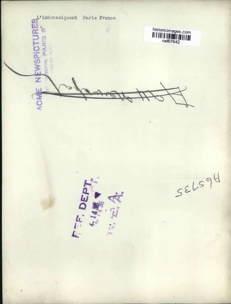 1936 Press Photo L'Intransigeant Paris France - nef67642