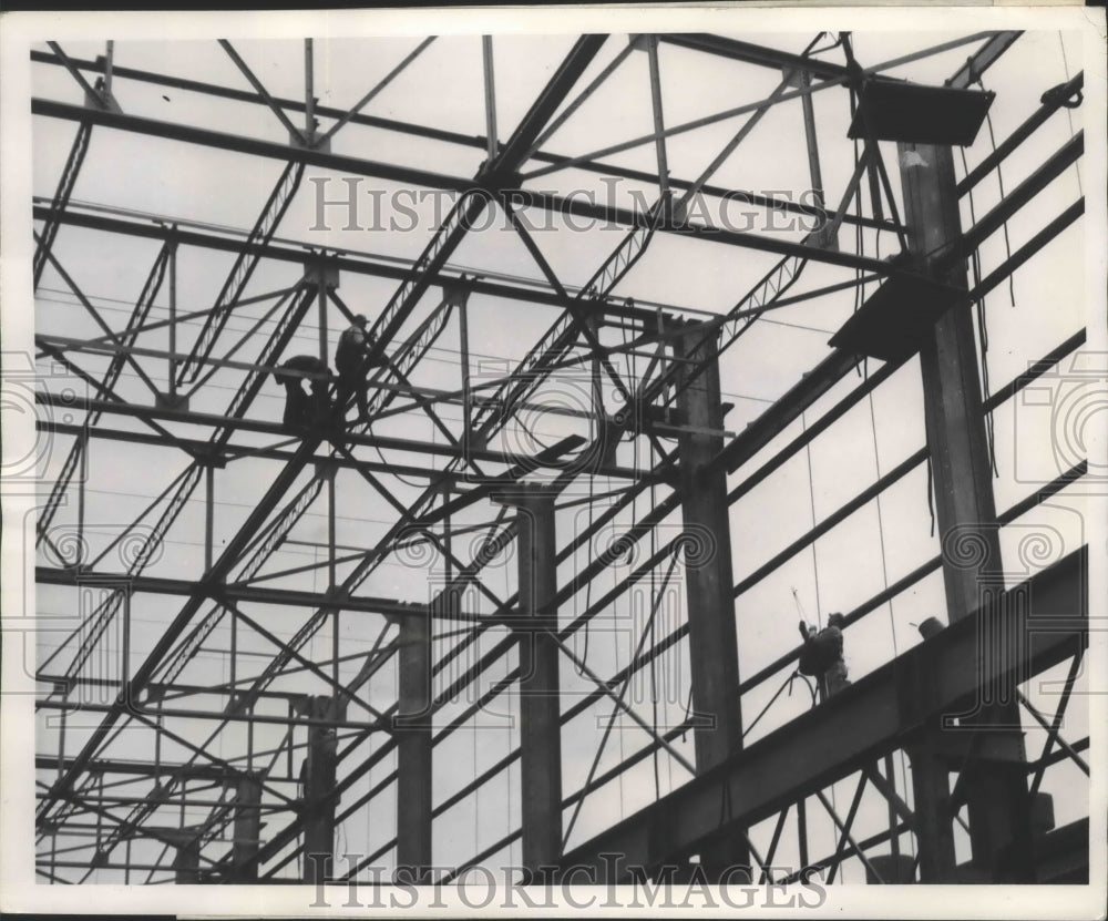 1952 Press Photo By Late 1952 Republic Steel Corp Increasing Steel Making Bldgs