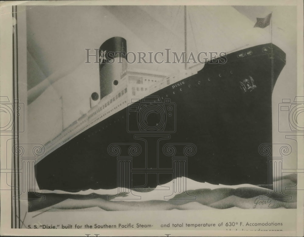 1936 Press Photo S.S. &quot;Dixie&quot; Built for the Southern Pacific Steam- Historic Images