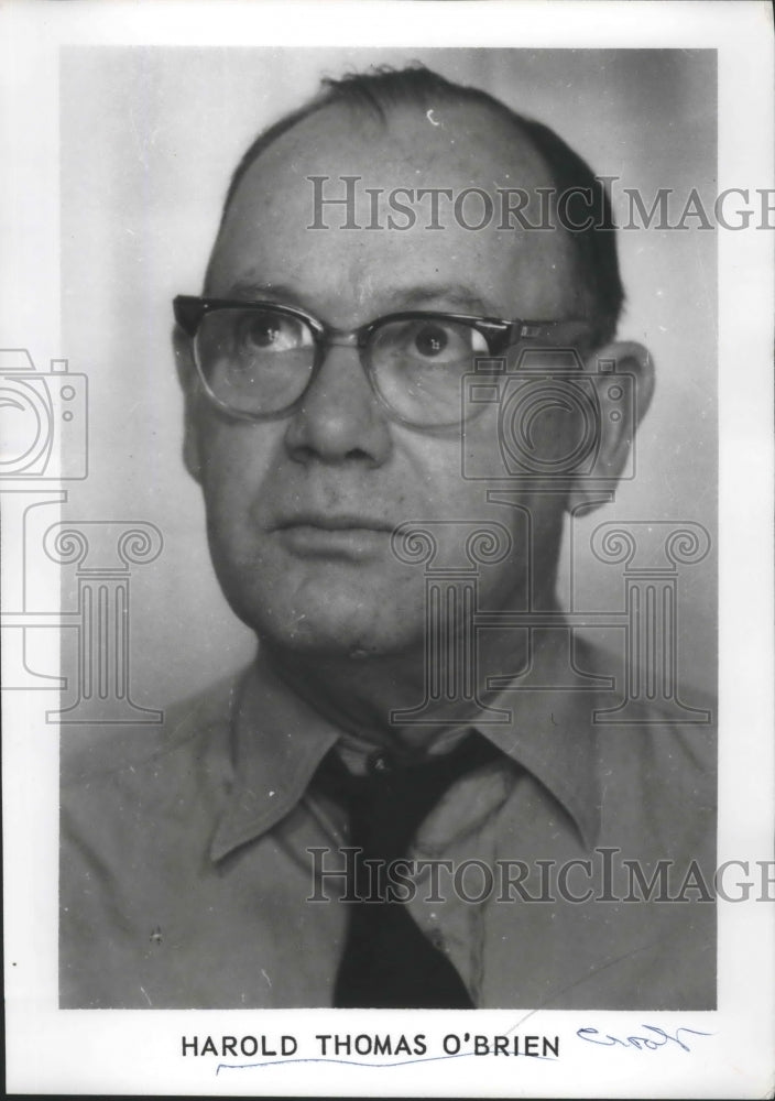 1963 Press Photo Harold Thomas O'Brien - nef68544
