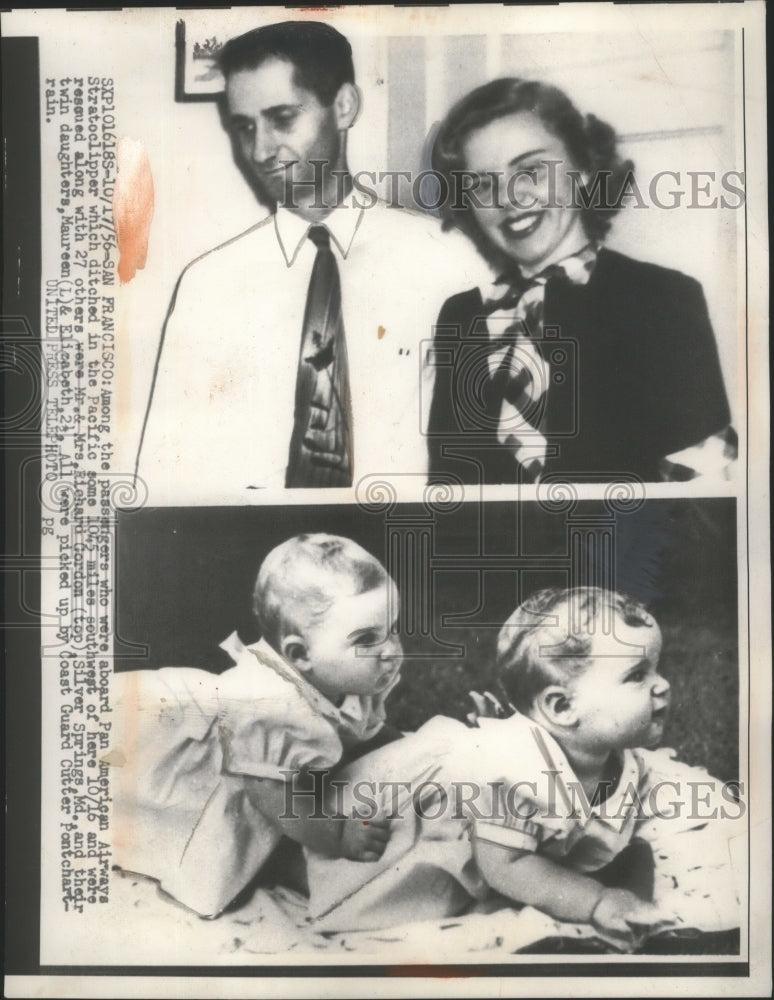 1956 Press Photo Among the passengers aboard Pan American ditched at Pacific