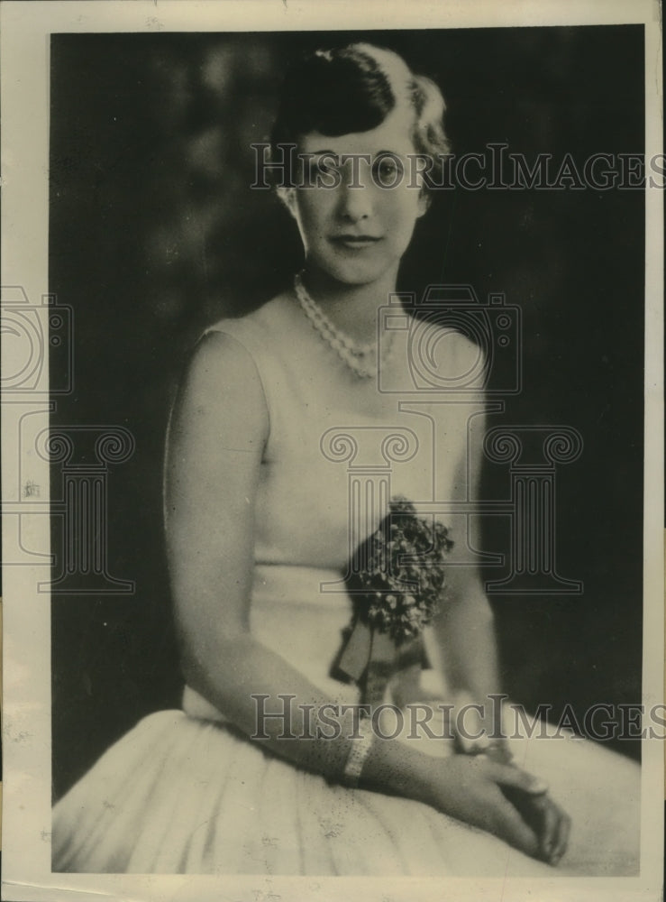 1932 Press Photo Miss Margaret Dawes Engagement To Beverly Jefferson Announced