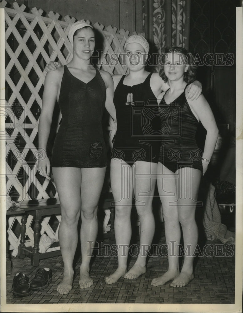 1943 Press Photo Three Top Winners of the 1-Meter Diving Event at the NAAU Meet- Historic Images