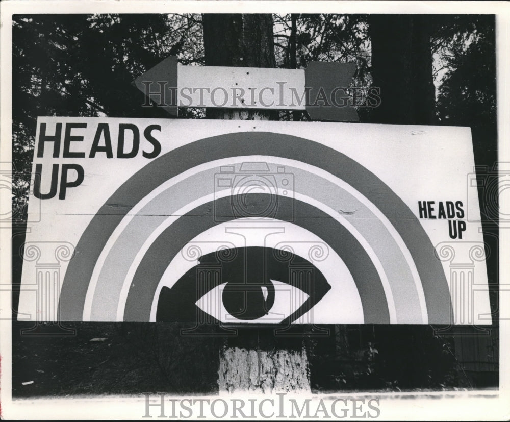 1970 Press Photo Heads Up Shooting Target - nef69855