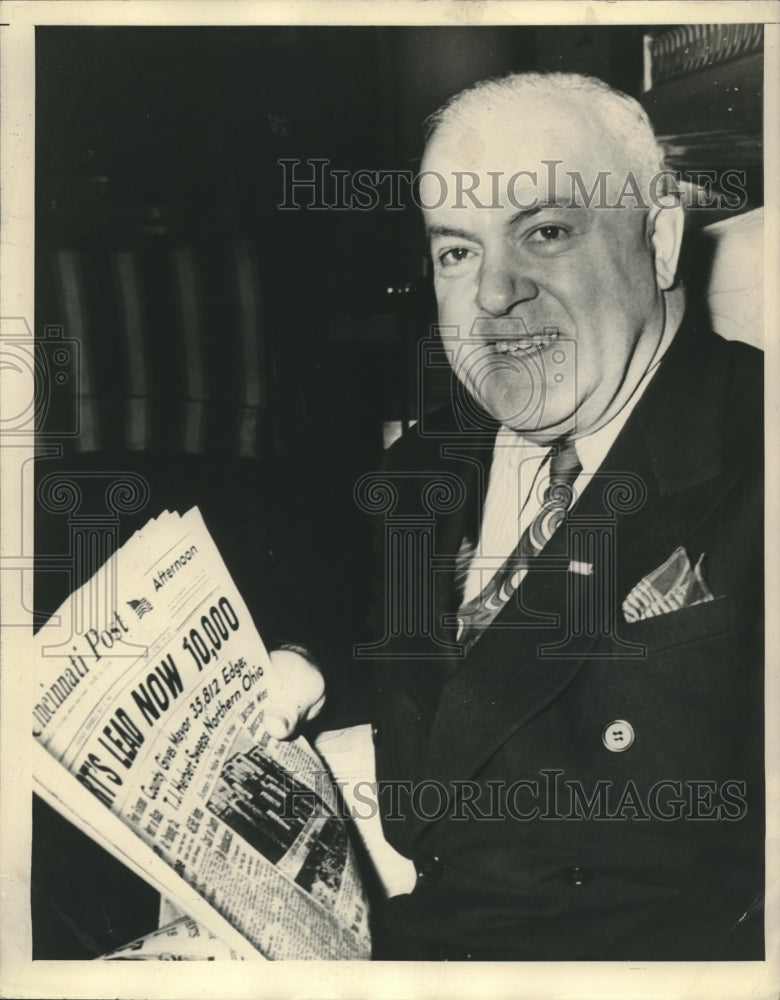 1944 Press Photo Mayor James Garfield Stewart of Cinciinati Ohio - nef70840- Historic Images