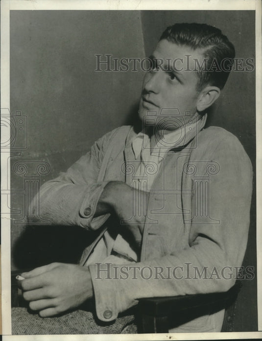 1933 Press Photo Roy Mann of Roseville Calif confessed murder of girl Pat