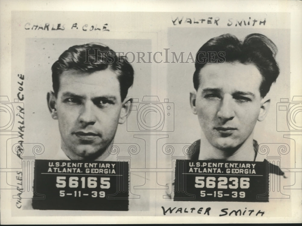 1939 Press Photo Escaped federal convicts Charles Coley & Walter Smith- Historic Images