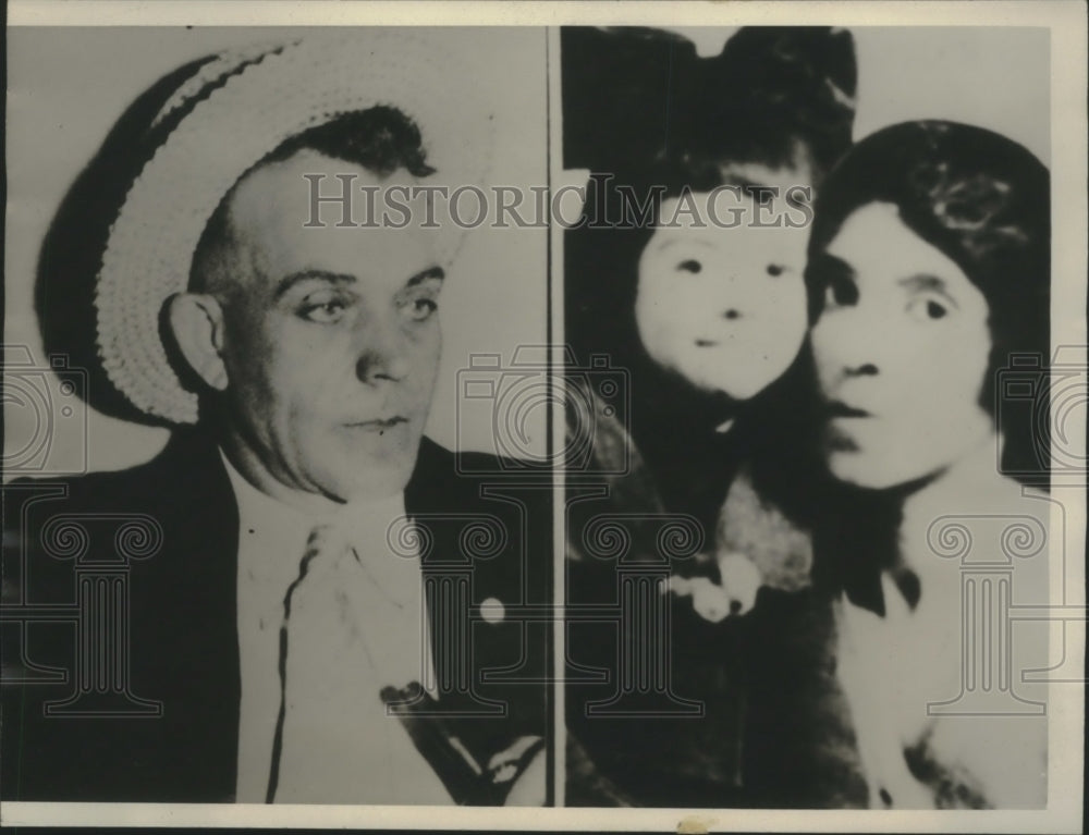 1933 Press Photo M. J. Woods and his family were kidnapped by escaped convicts