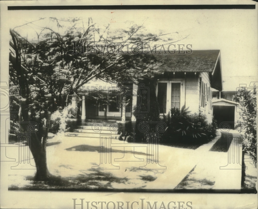 1932 Press Photo Hawaiian home of murder suspect Mrs Fortesque - nef71405
