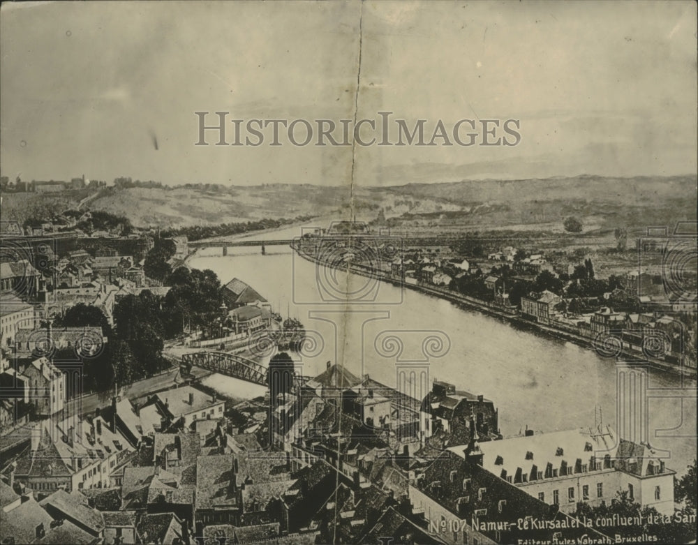 1914 Press Photo Panoramic view of Namur Belgium - nef71817