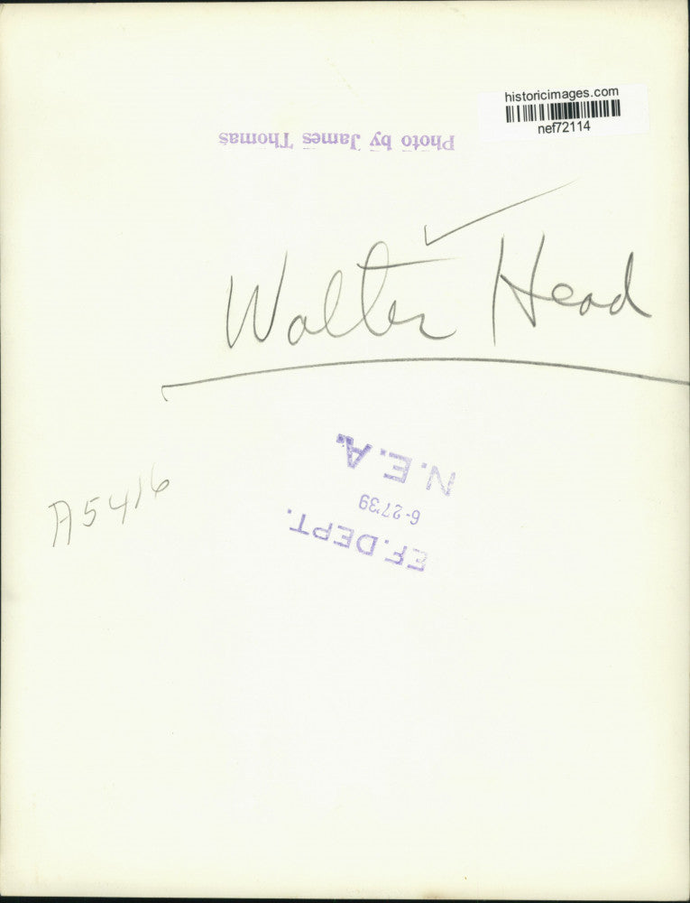 1939 Press Photo Walter Head - nef72114