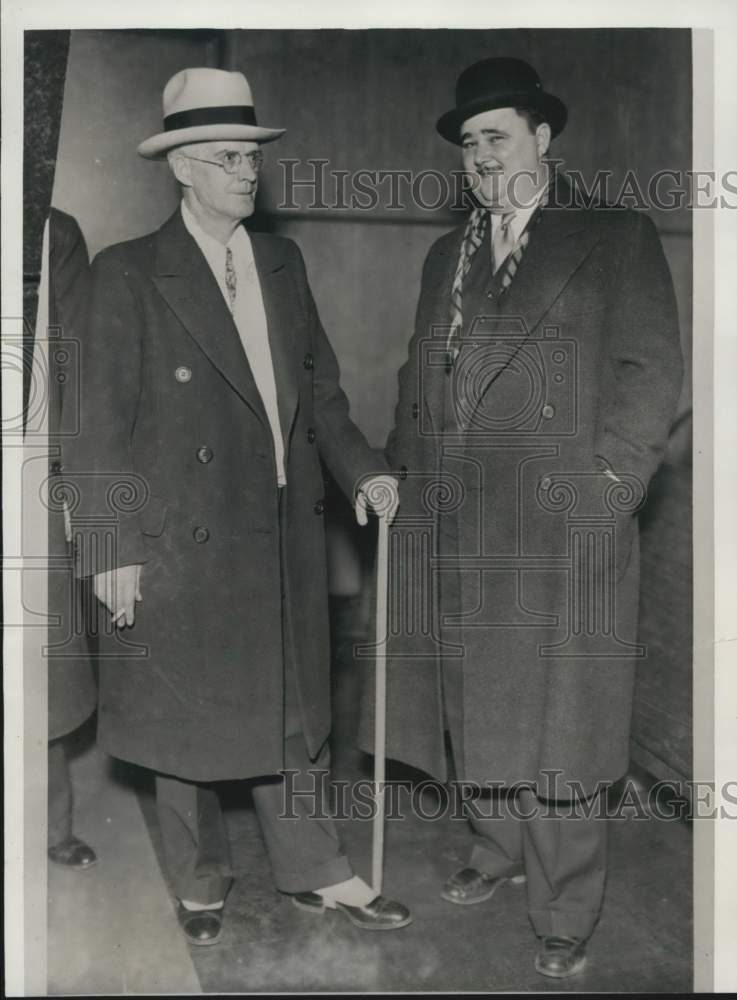 1933 Press Photo Edward J. Meaney and Vincent Connor, Des Plaines, Ill Attorney
