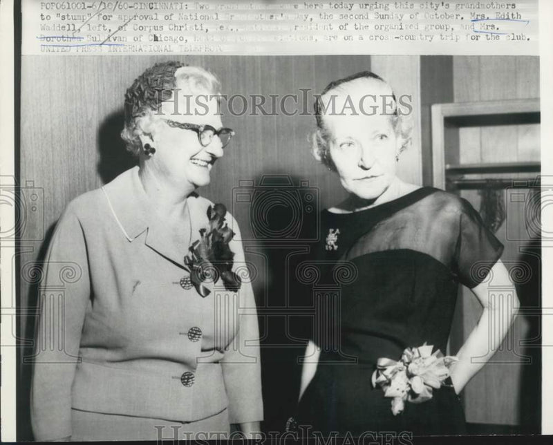 Load image into Gallery viewer, 1960 Press Photo Edith Waddell and Dorothea Sullivan Want A Grandmothers Day
