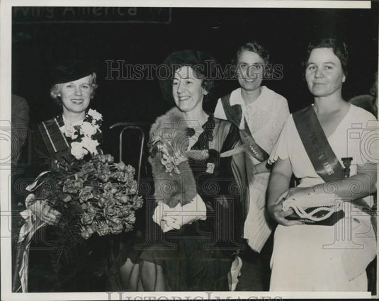 1935 Press Photo New Elected American Legion Auxiliary Officers at St Louis MO