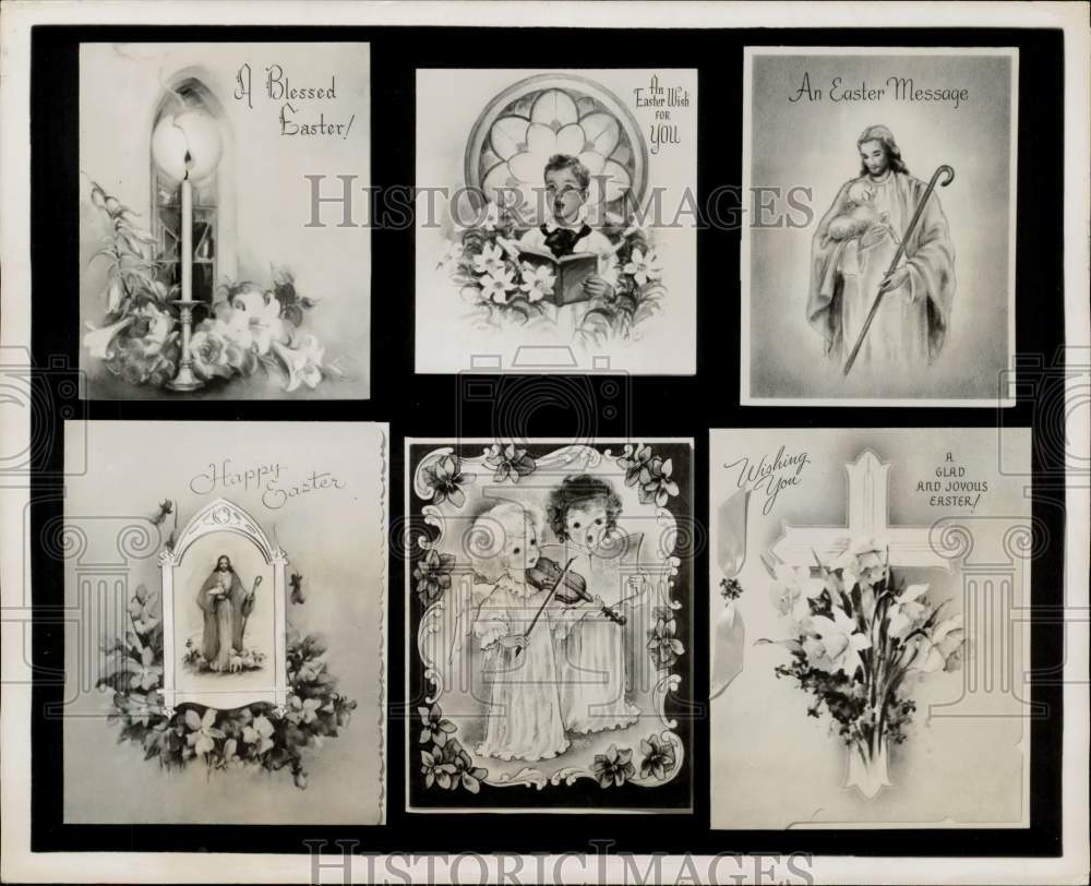 1951 Press Photo Collection of Easter greeting cards - nef73692