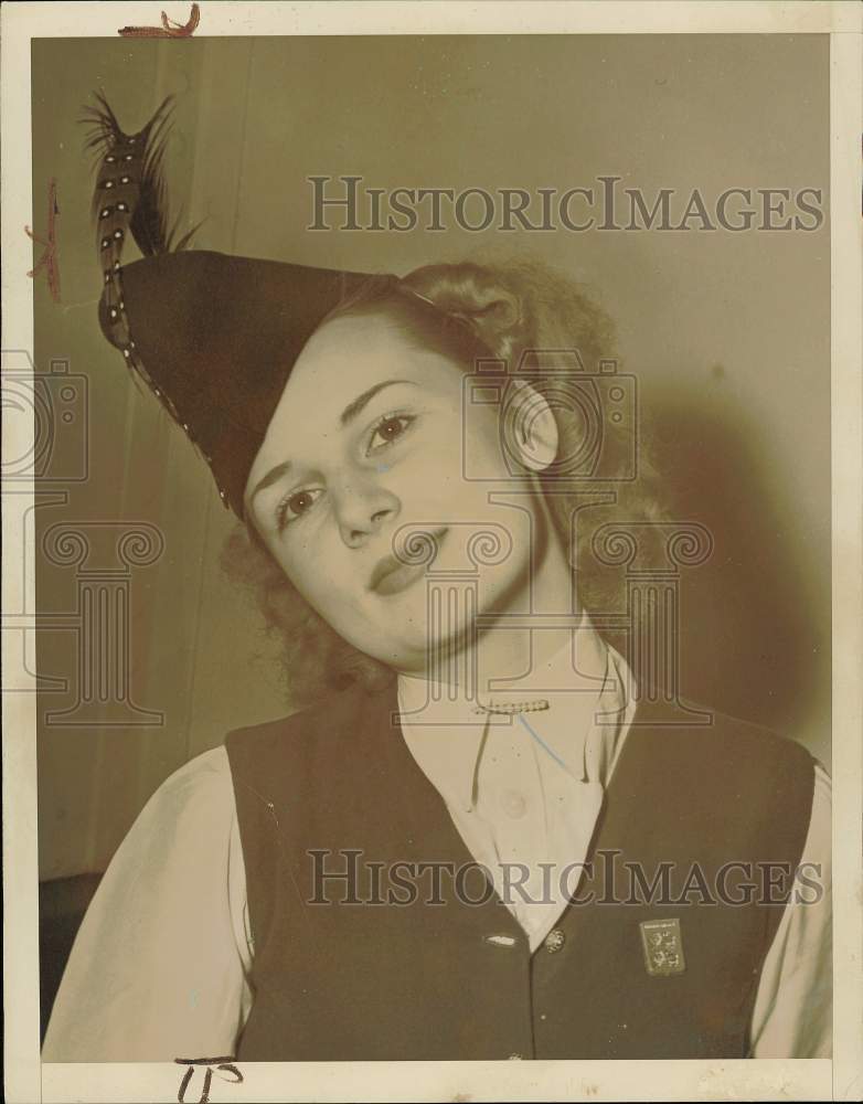 1940 Press Photo Doris Margaret Lyon returns home on S.S. Exeter, New York- Historic Images