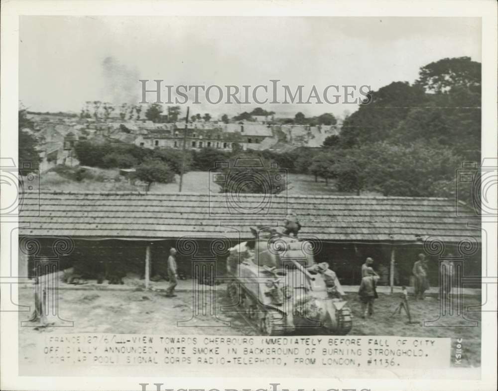 1944 Press Photo View towards Cherbourg before fall of City, France - nei07743- Historic Images