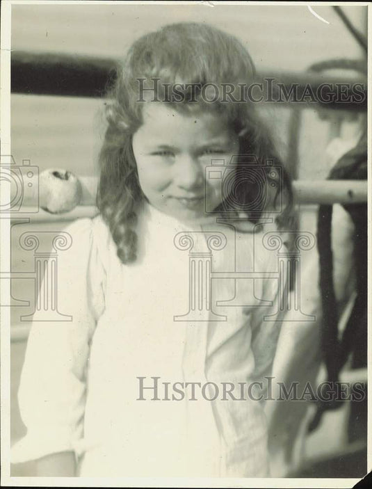 1918 Press Photo Felicity, daughter of Countess MH Morner arrives San Francisco- Historic Images
