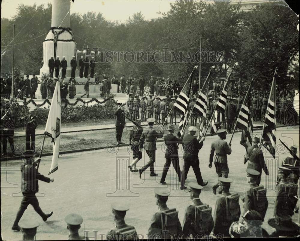 1924 Press Photo Dedication ceremony for World War I monument, Washington, DC- Historic Images