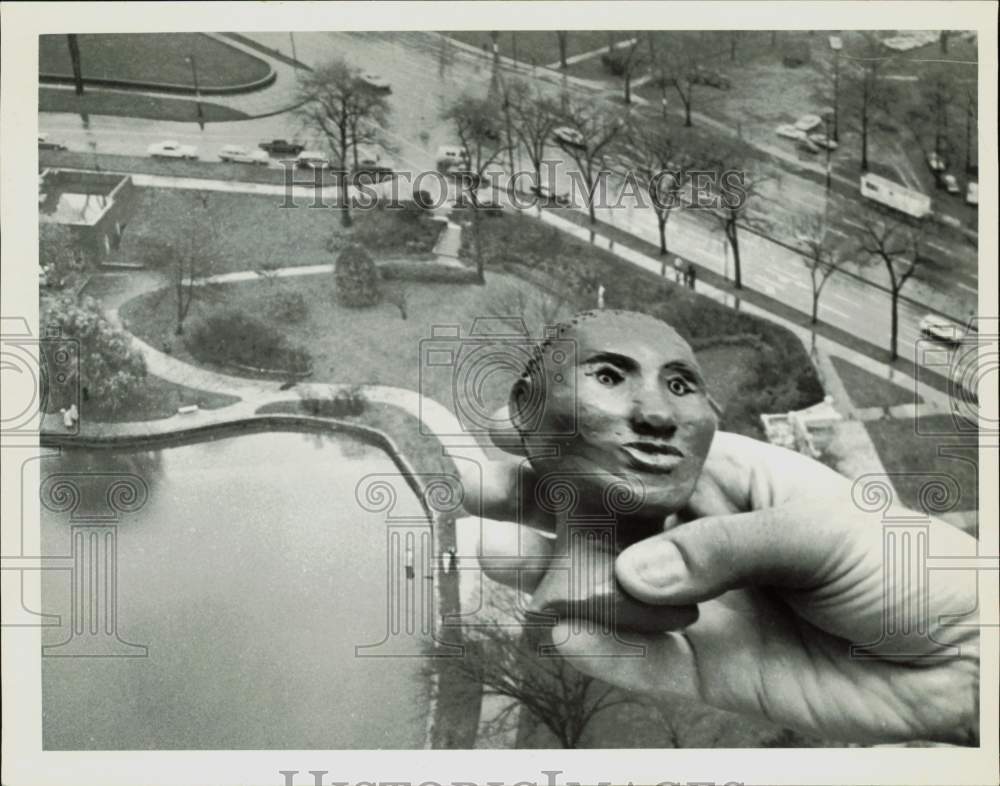 Press Photo Clay model of Marjorie Winbigler's murderer, Univ. Circle Murder- Historic Images