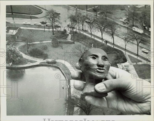 Press Photo Clay model of Marjorie Winbigler's murderer, Univ. Circle Murder- Historic Images