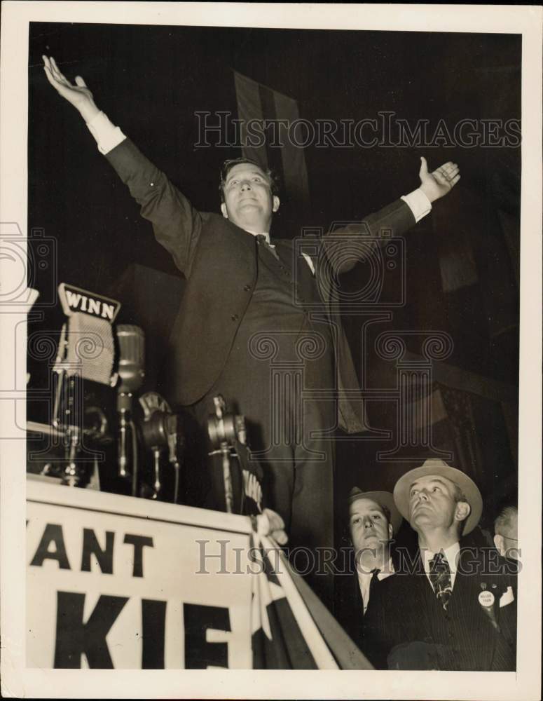 1940 Press Photo Wendell L. Willkie gives speech in Louisville, Kentucky- Historic Images