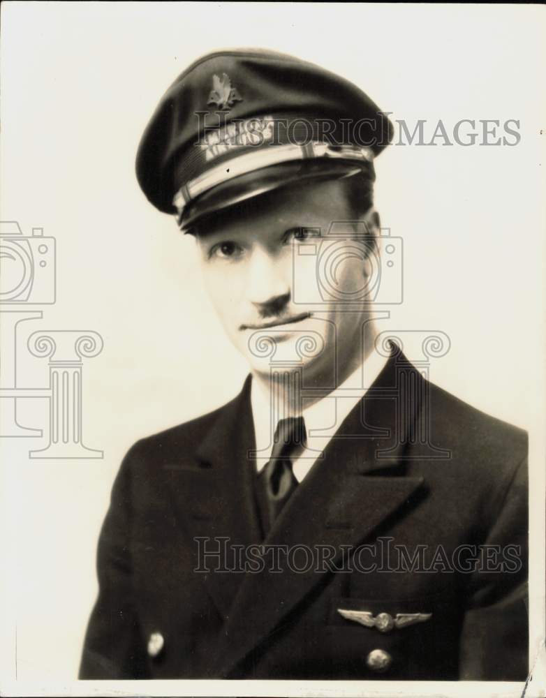 1938 Press Photo American Airlines pilot Walter James Hunter of Cutler, Illinois- Historic Images