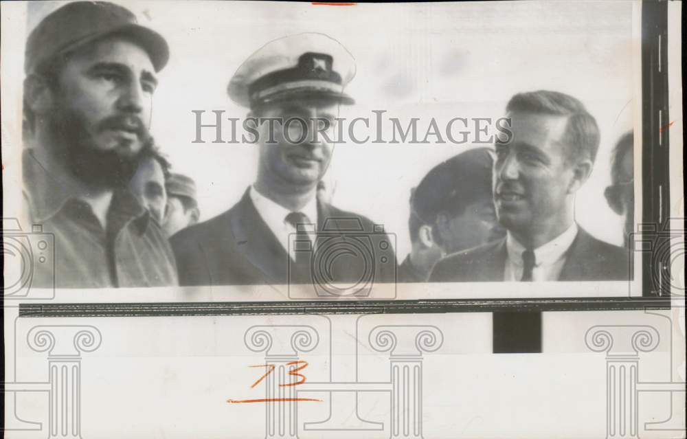 1962 Press Photo Castro discusses Bay of Pigs invasion prisoners exchange, Cuba- Historic Images