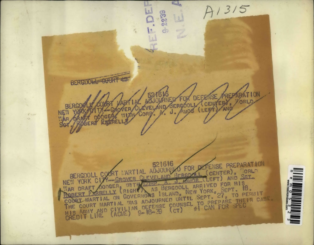 1939 Press Photo Grover Cleveland Begdoll,Corp. A J Amos & Sgt Robert Farrelly