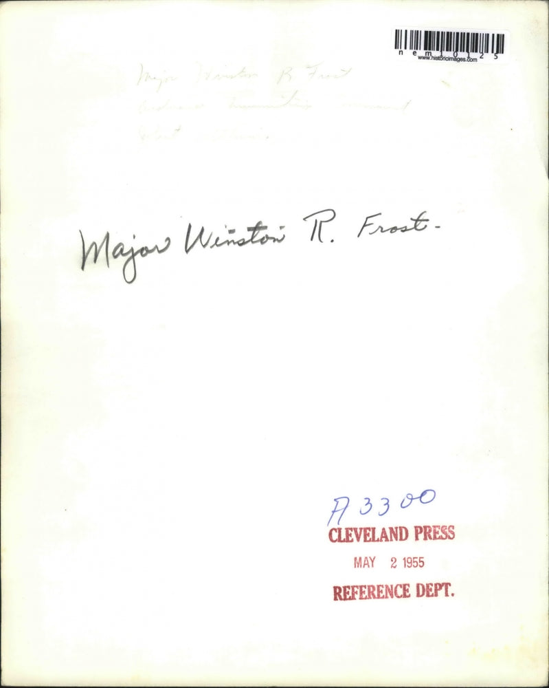 1955 Press Photo Major Winston R. Frost