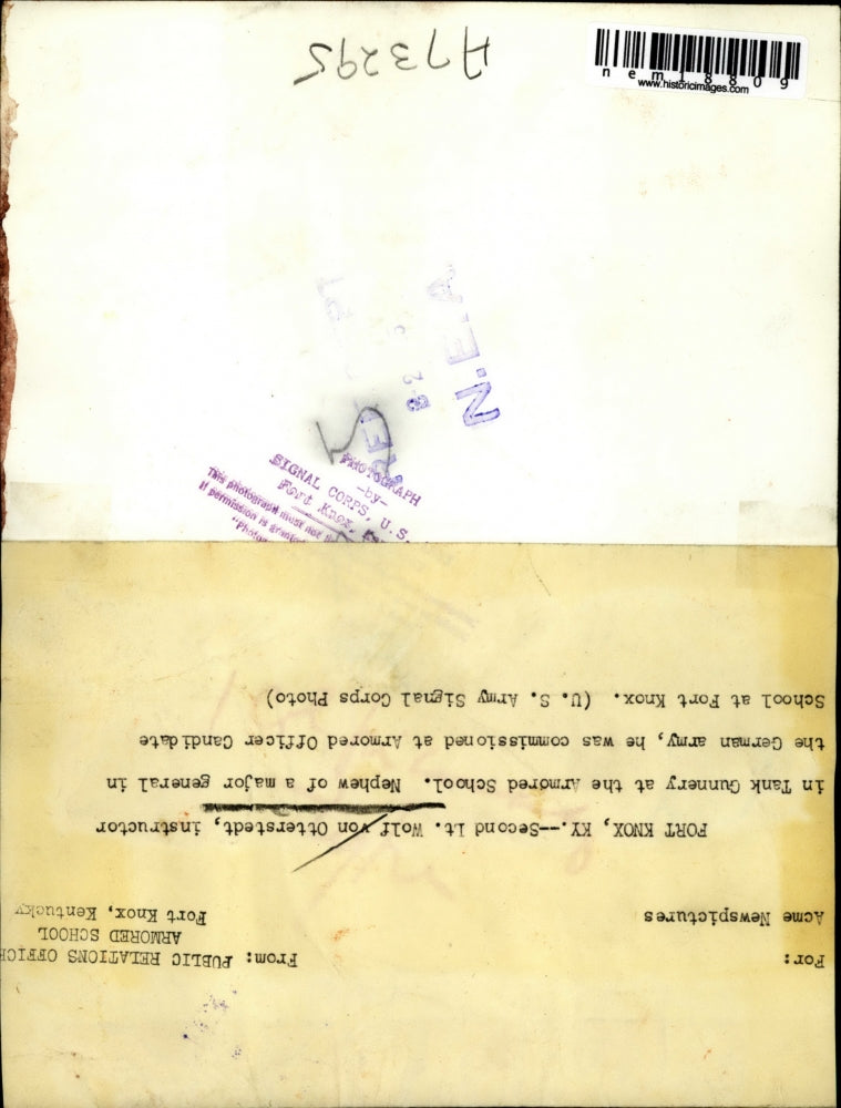 Press Photo U.S. soldier Wolf von Otterstedt, nephew of a German major general