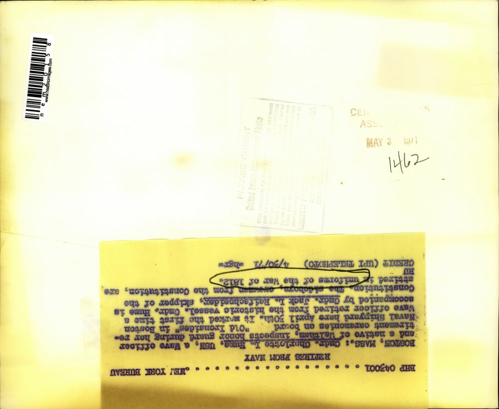 1971 Press Photo Cmdr.Charlotte L.Hume USN inspect honor guard during retirement