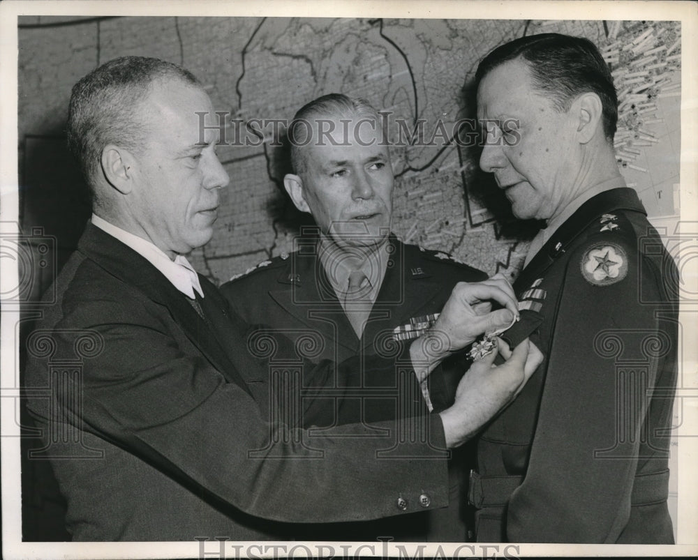 1944 Press Photo D.C. UnderSec of War RL Patterson, Lt Gen B Somervell,