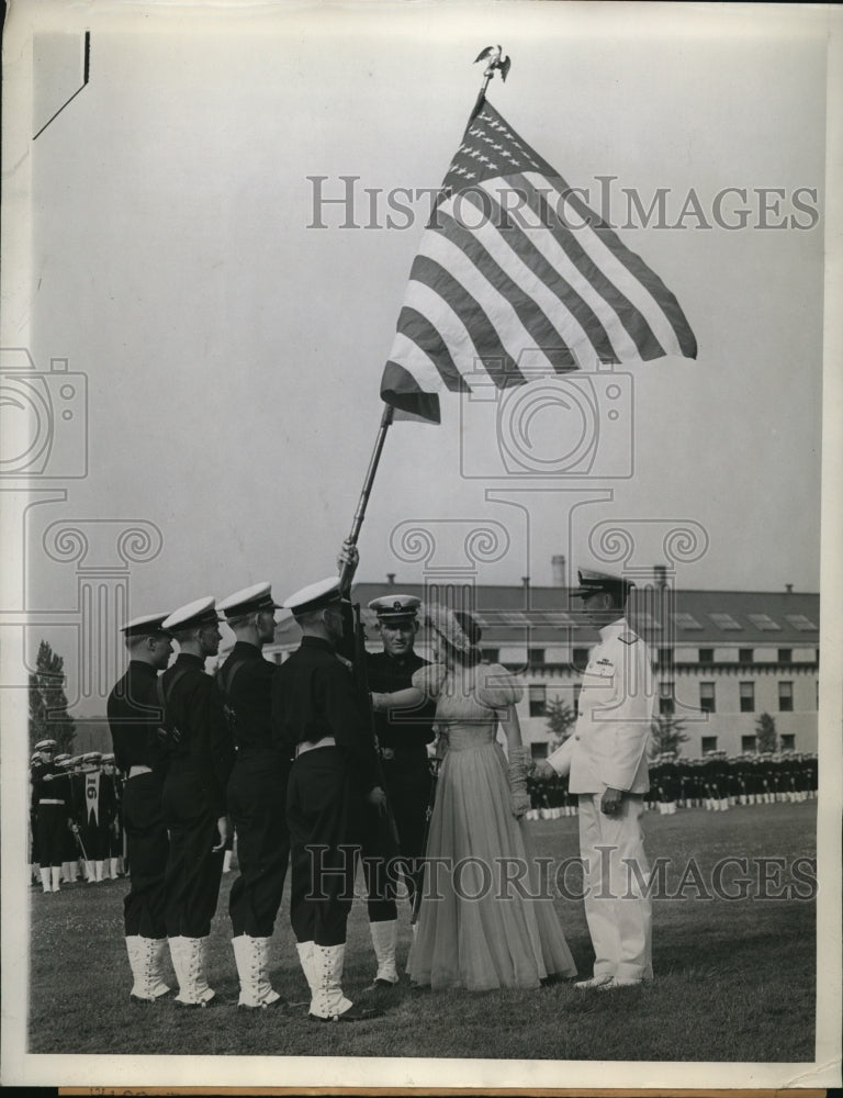 1943 Press Photo Annapolis Naval Academy Midshipman George Chubb
