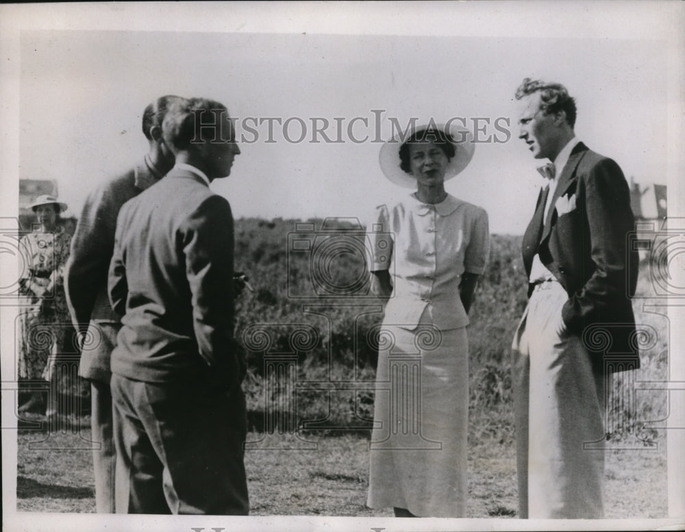 1937 Press Photo Charles Bernadotte the Princess & King Leopold at Golf Club