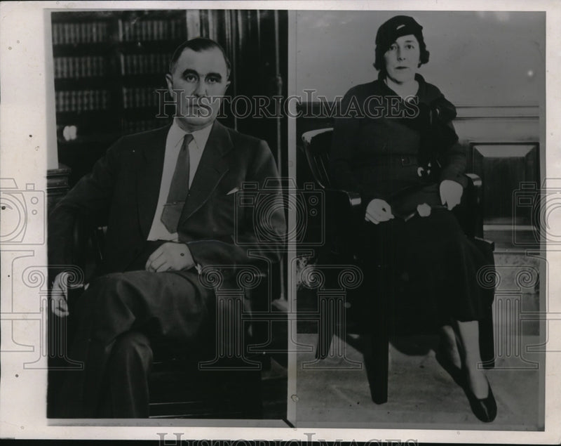 Load image into Gallery viewer, 1933 Press Photo Mr &amp; Mrs Charles Urschel Witness in Oklahoma City Kidnap Trial
