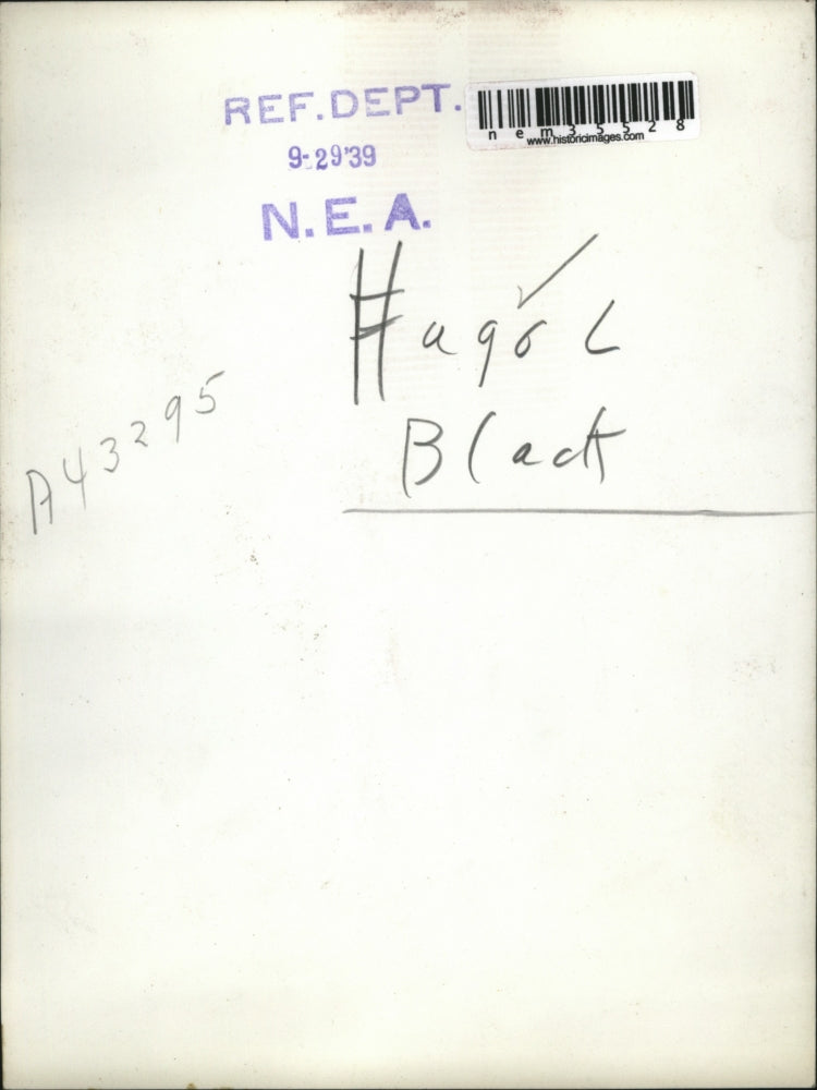 1939 Press Photo Hugo L. Black - nem35528