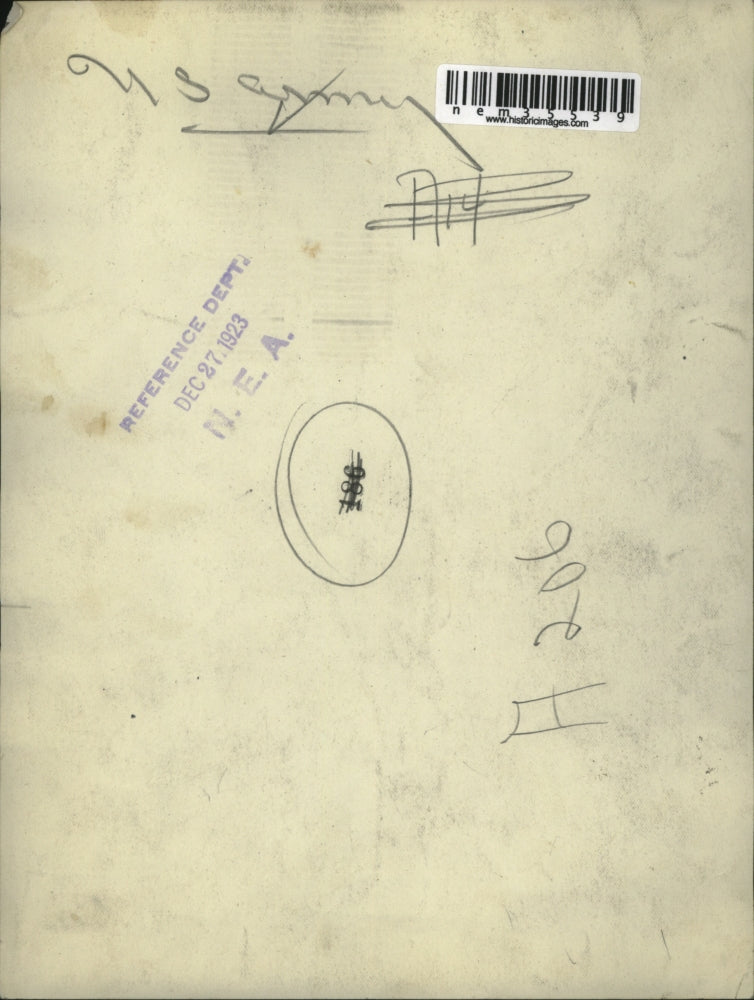 1923 Press Photo Unknown U.S. Army Official - nem35539