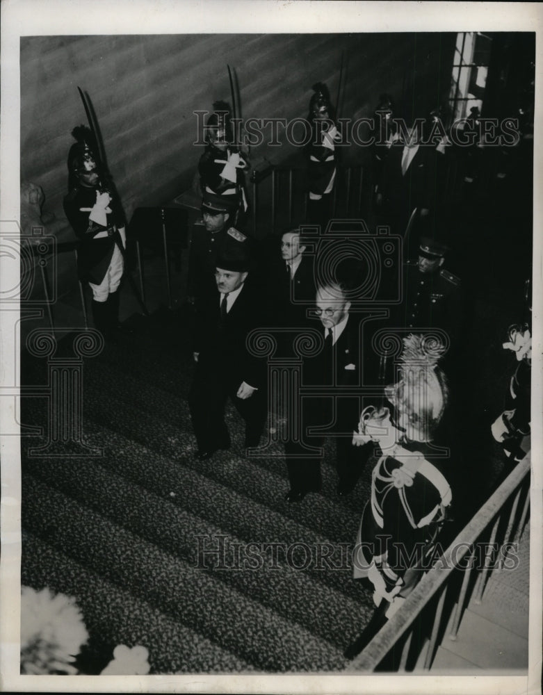 1946 Press Photo Paris Peace conference with Russian W Molotov, A Bogomolov- Historic Images