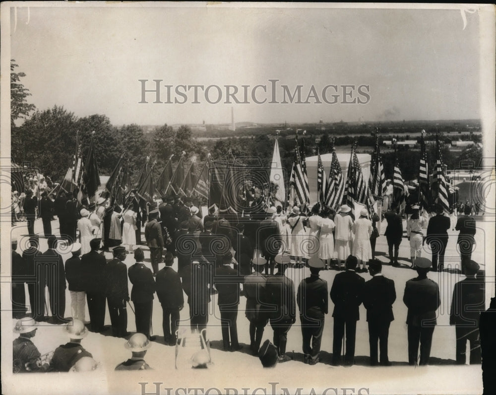 1932 Press Photo Memorial Day service at Tomb of Unknown Soldier in DC