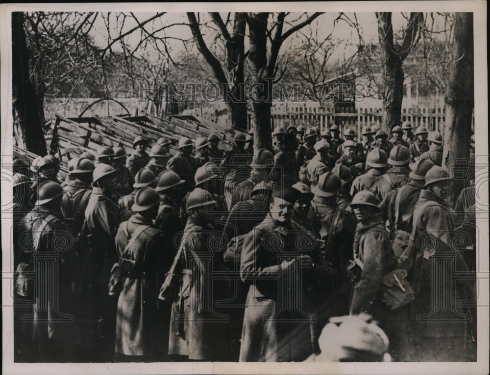 1936 Press Photo Moroccan Troops Stationed at Strasbourg Frontier - nem38211