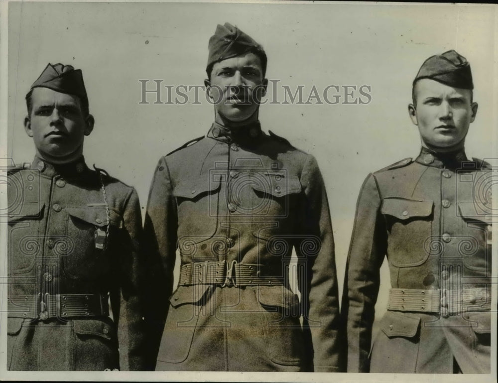 1931 Press Photo Three Los Angeles Boys Given Special Awards at Training Camp
