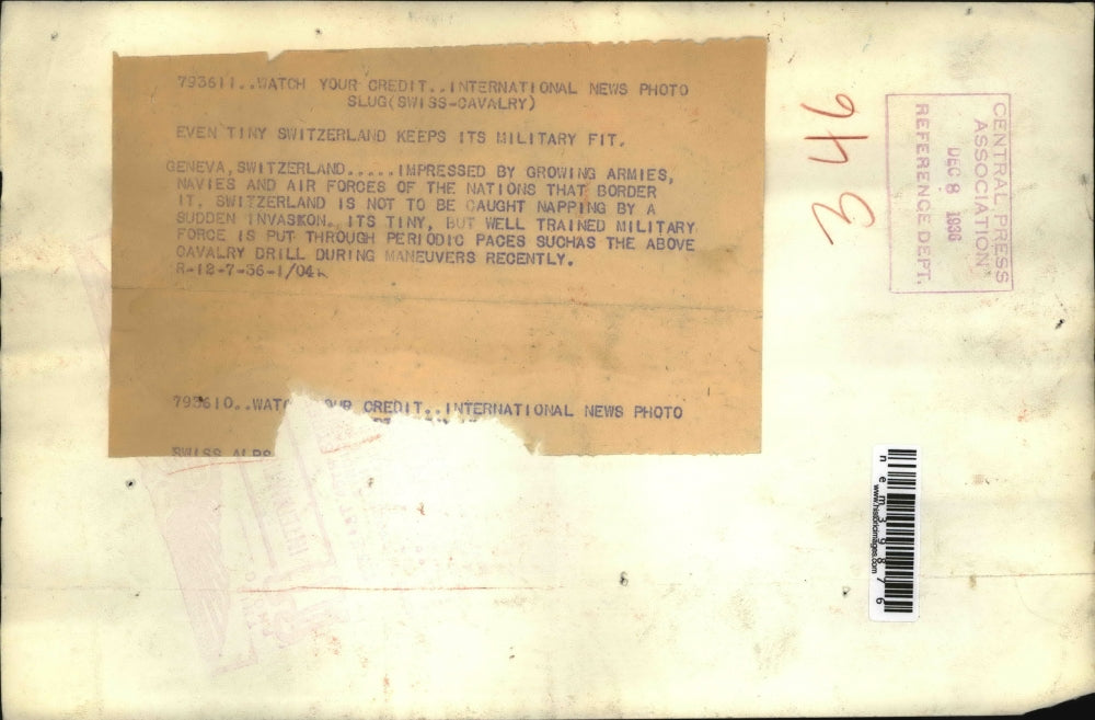 1936 Press Photo Switzerland's Well Trained Military Force Drills in Maneuvers